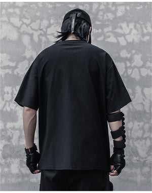 B1 Shoulder Buckle Strap T-Shirt , - Streetwear T-Shirts - Slick Street