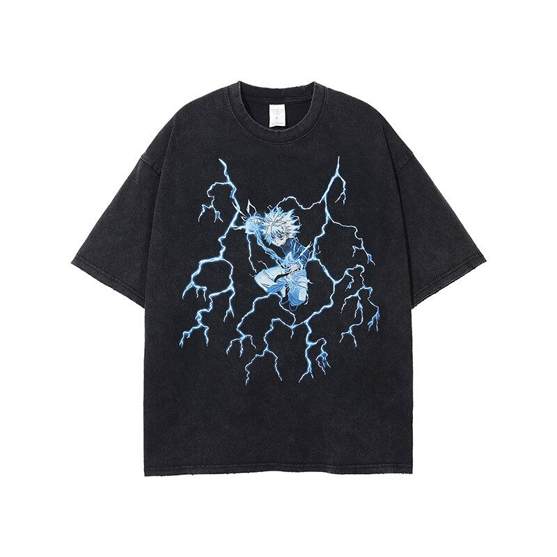 DBZ Blue Lightning Anime T-Shirt ,  - Streetwear T-Shirts - Slick Street