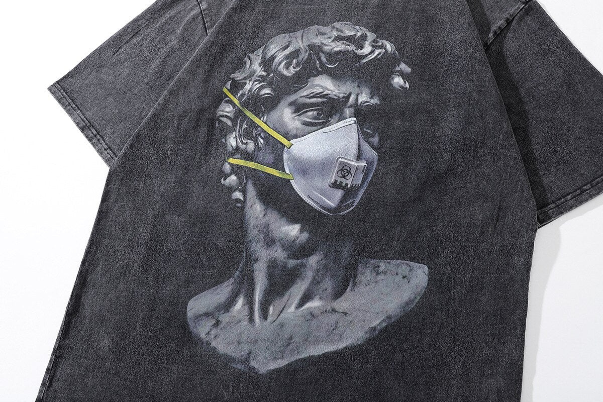 Alexander 'The Great' Mask Sculpture Graphic T-Shirt , - Streetwear T-Shirts - Slick Street