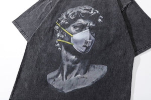Alexander 'The Great' Mask Sculpture Graphic T-Shirt , - Streetwear T-Shirts - Slick Street