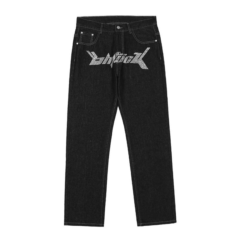 Dollar Print Black Denim Jeans ,  - Streetwear Jeans - Slick Street
