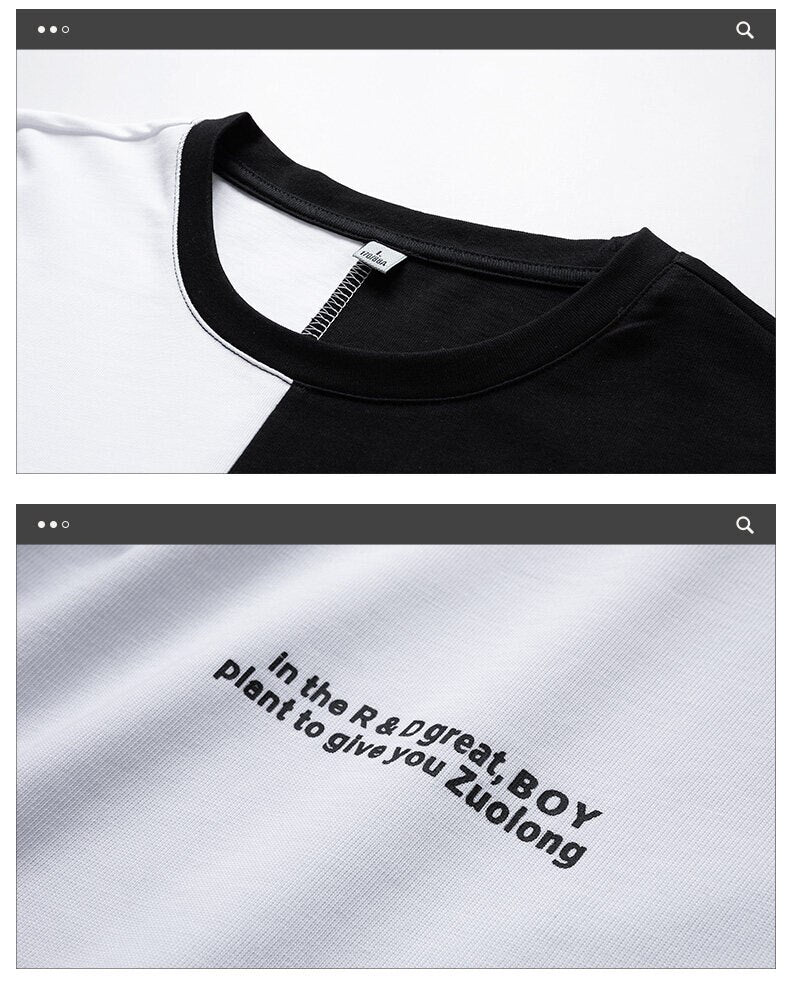 09:03 Two Tone Color Half T-Shirt ,  - Streetwear T-Shirt - Slick Street