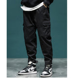 P2 Cargo Pants with Velcro Straps XS, Black - Streetwear Cargo Pants - Slick Street