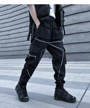 VXR1 Reflective Cargo Pants ,  - Streetwear Cargo Pants - Slick Street