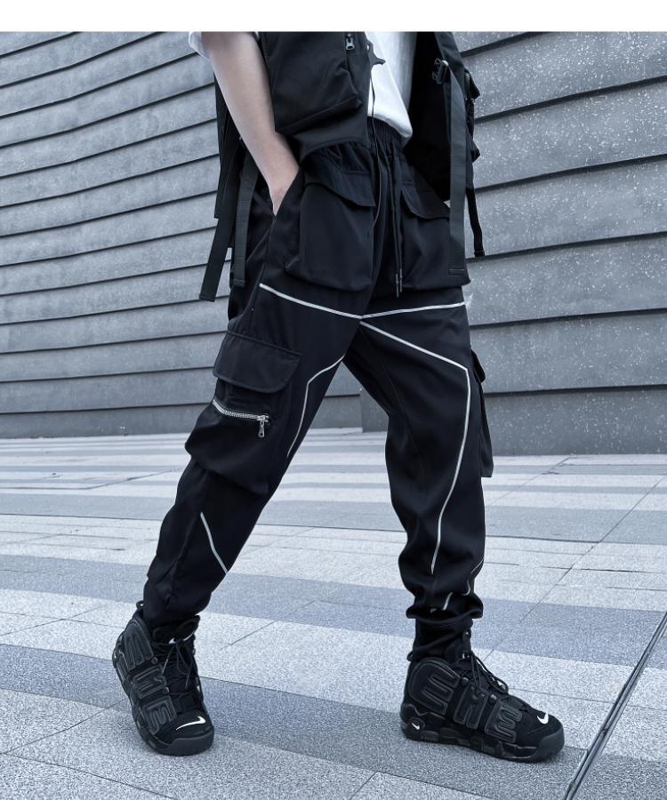 VXR1 Reflective Cargo Pants ,  - Streetwear Cargo Pants - Slick Street