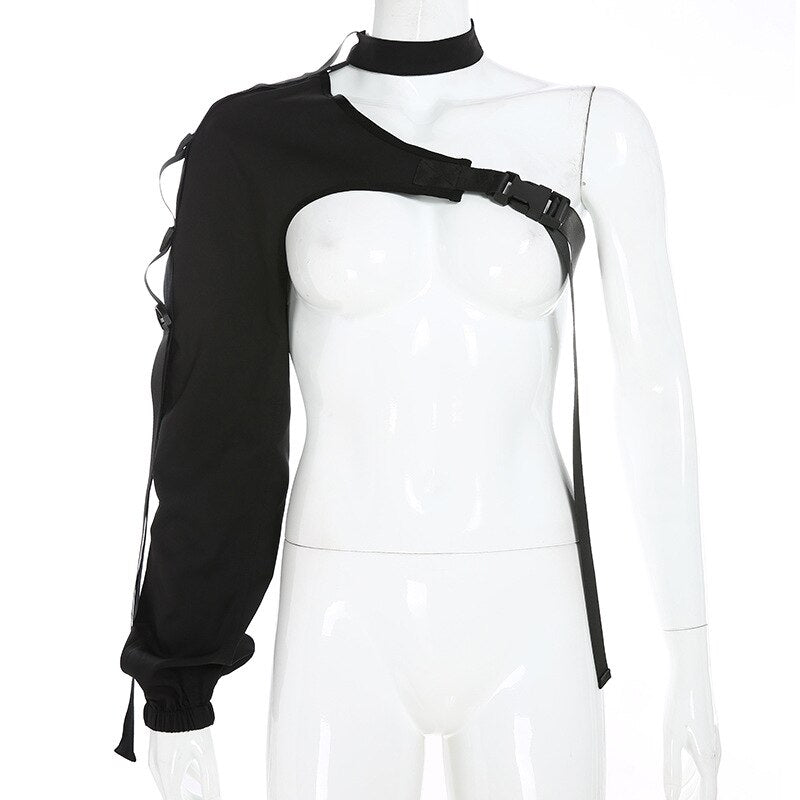 One Shoulder Top ,  - Streetwear Tops - Slick Street