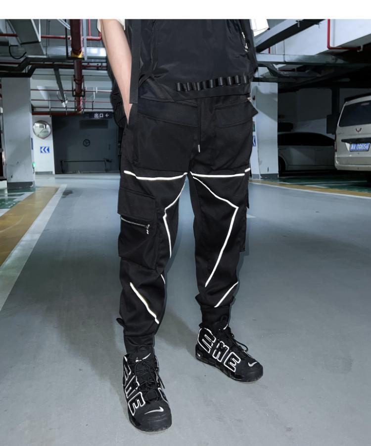 VXR1 Reflective Cargo Pants ,  - Streetwear Cargo Pants - Slick Street