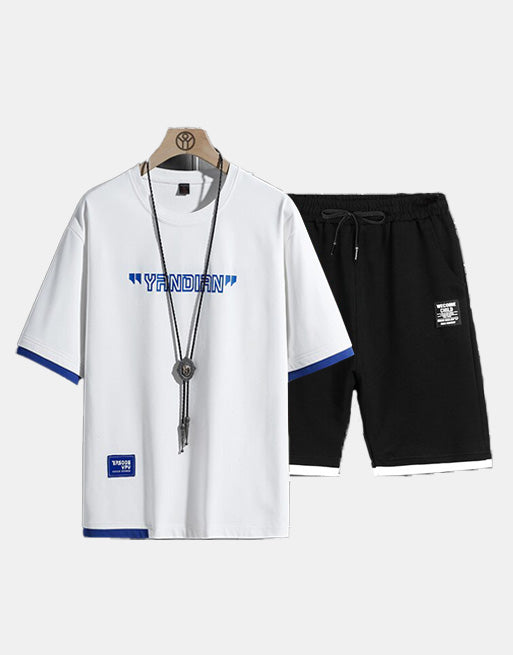 YRNDIAN 2 Piece Set White, XS - Streetwear Tee - Slick Street