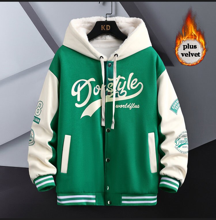 Dorestyle Hooded Varsity Jacket ,  - Streetwear Jacket - Slick Street