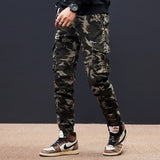 M1 Military Skinny Cargo Pants Light Gray Camo, 28(W28 INCH) - Streetwear Cargo Pants - Slick Street