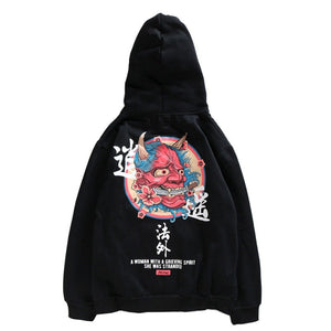 Red Demon of the Strait Logo Kangaroo Pocket Hoodie ,  - Streetwear Hoodie - Slick Street