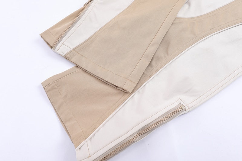 Bi-Color Flat Pants ,  - Streetwear Pants - Slick Street