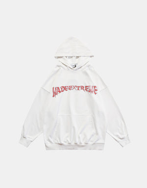 MADEEXTREME 'The Lord' Washed Hoodie White, XS - Streetwear Hoodie - Slick Street