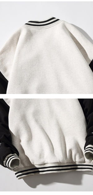 Teddy Bear Stitch Varsity Jacket ,  - Streetwear Jacket - Slick Street