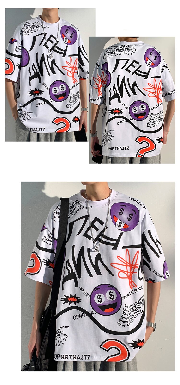 Dollar Emoji Graphic T-Shirt ,  - Streetwear T-Shirt - Slick Street