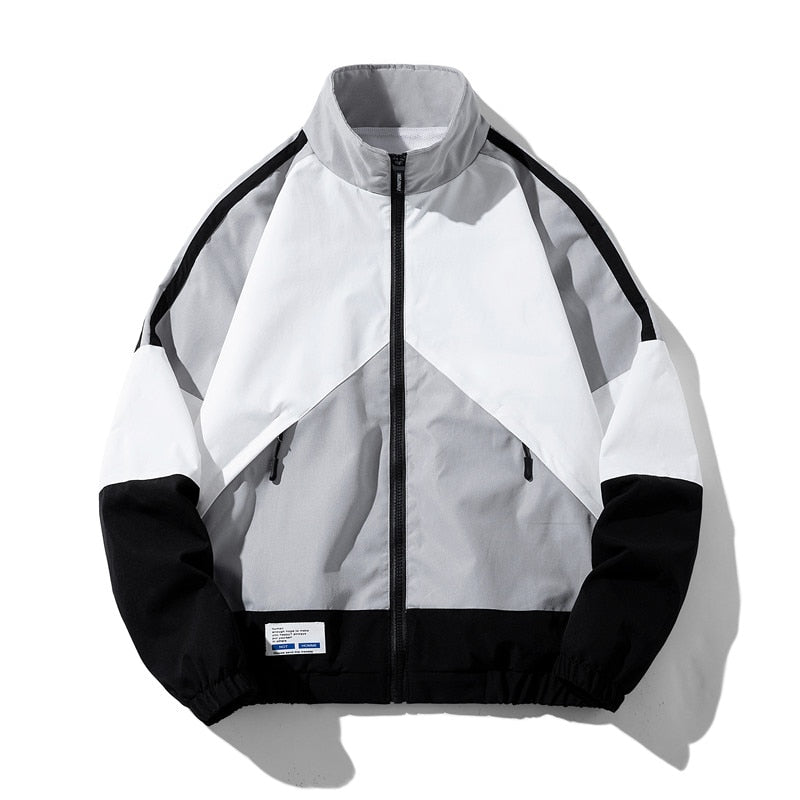 Achromatic Shade Plot Jacket Gray, XS - Streetwear Jacket - Slick Street