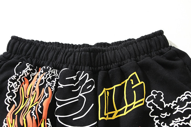 Cactus Fire Shorts ,  - Streetwear Shorts - Slick Street
