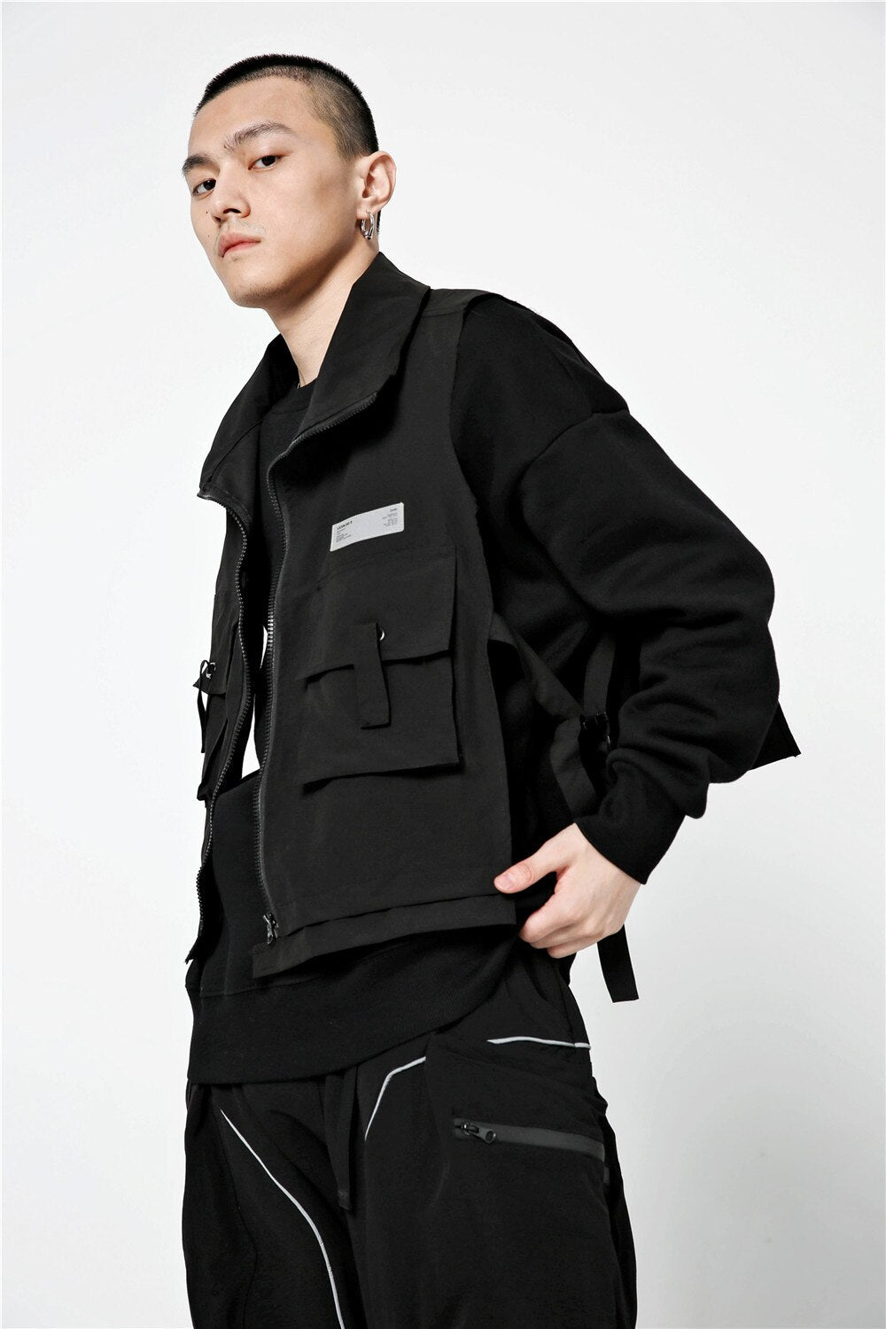 Black V1 Vest ,  - Streetwear Vest - Slick Street