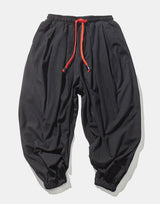 Red String Harem Pants Black, XS - Streetwear Pants - Slick Street