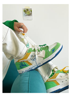 SB Flower Skate Sneakers ,  - Streetwear Shoes - Slick Street