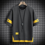 EPSOOG YPY Color Contrast T-Shirt Gray, XS - Streetwear T-Shirts - Slick Street