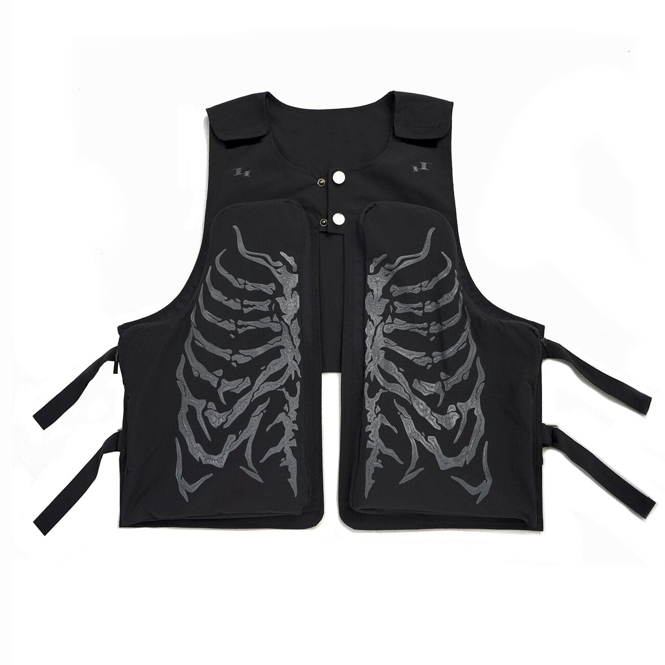 Skeleton Print Vest ,  - Streetwear Vest - Slick Street