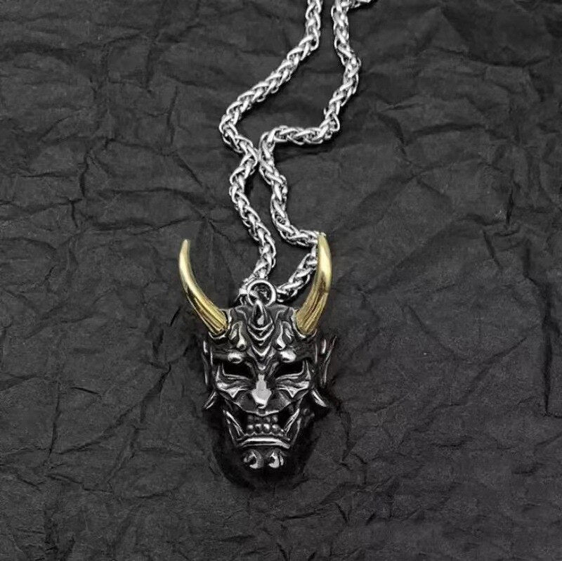 Demon Samurai Necklace ,  - Streetwear Jewellery - Slick Street