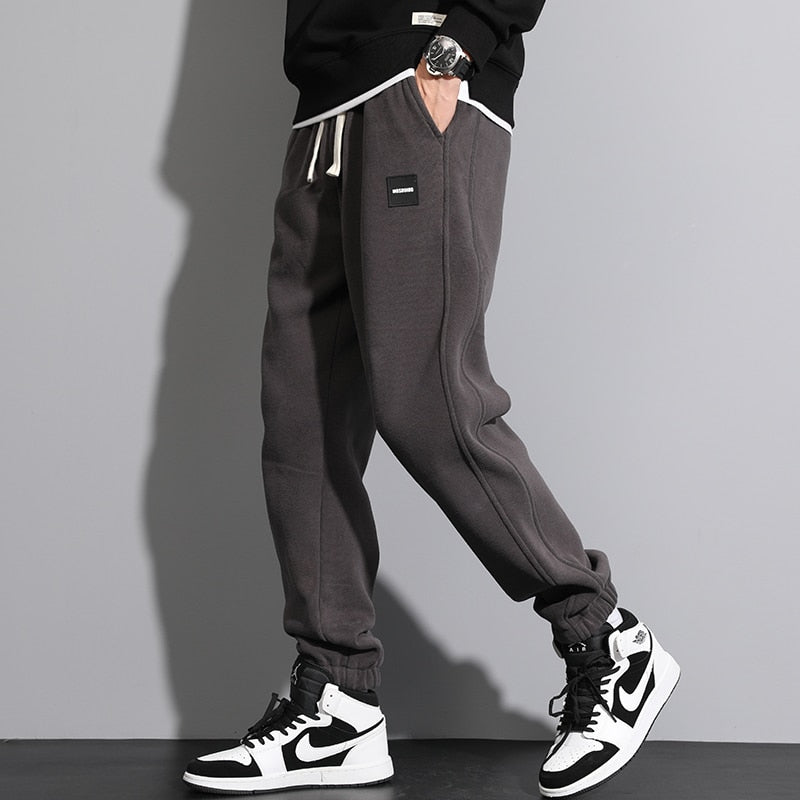 Plain Cotton Cuffed Ankle Joggers XS, Coffee - Streetwear Pants - Slick Street