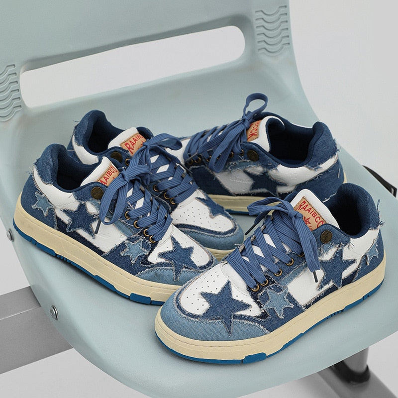 Star Eli1 Skate Sneakers - Blue ,  - Streetwear Shoes - Slick Street