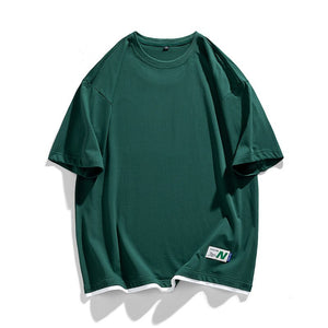 N Solid Label T-Shirt Green, XS - Streetwear T-Shirt - Slick Street