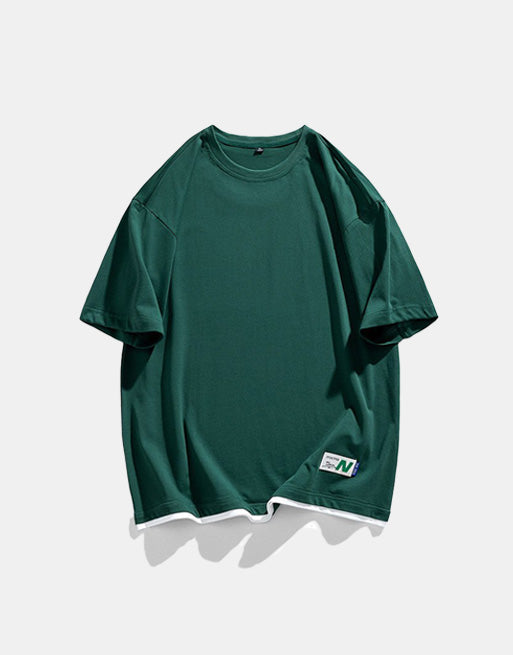 N Solid Label T-Shirt ,  - Streetwear T-Shirt - Slick Street