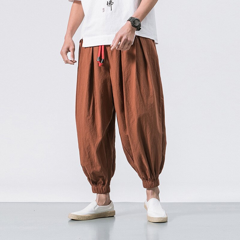 Red String Harem Pants ,  - Streetwear Pants - Slick Street