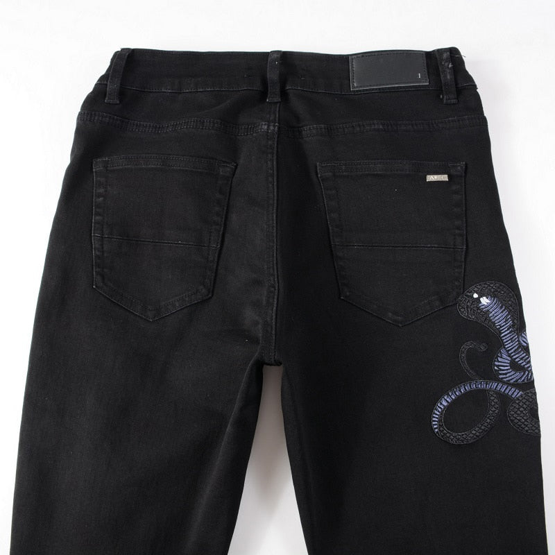 COBRA Snake Denim Jeans ,  - Streetwear Jeans - Slick Street