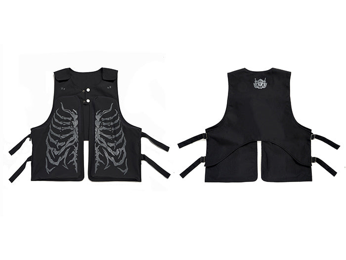 Skeleton Print Vest ,  - Streetwear Vest - Slick Street