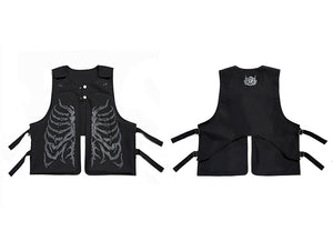 Skeleton Print Vest ,  - Streetwear Vest - Slick Street