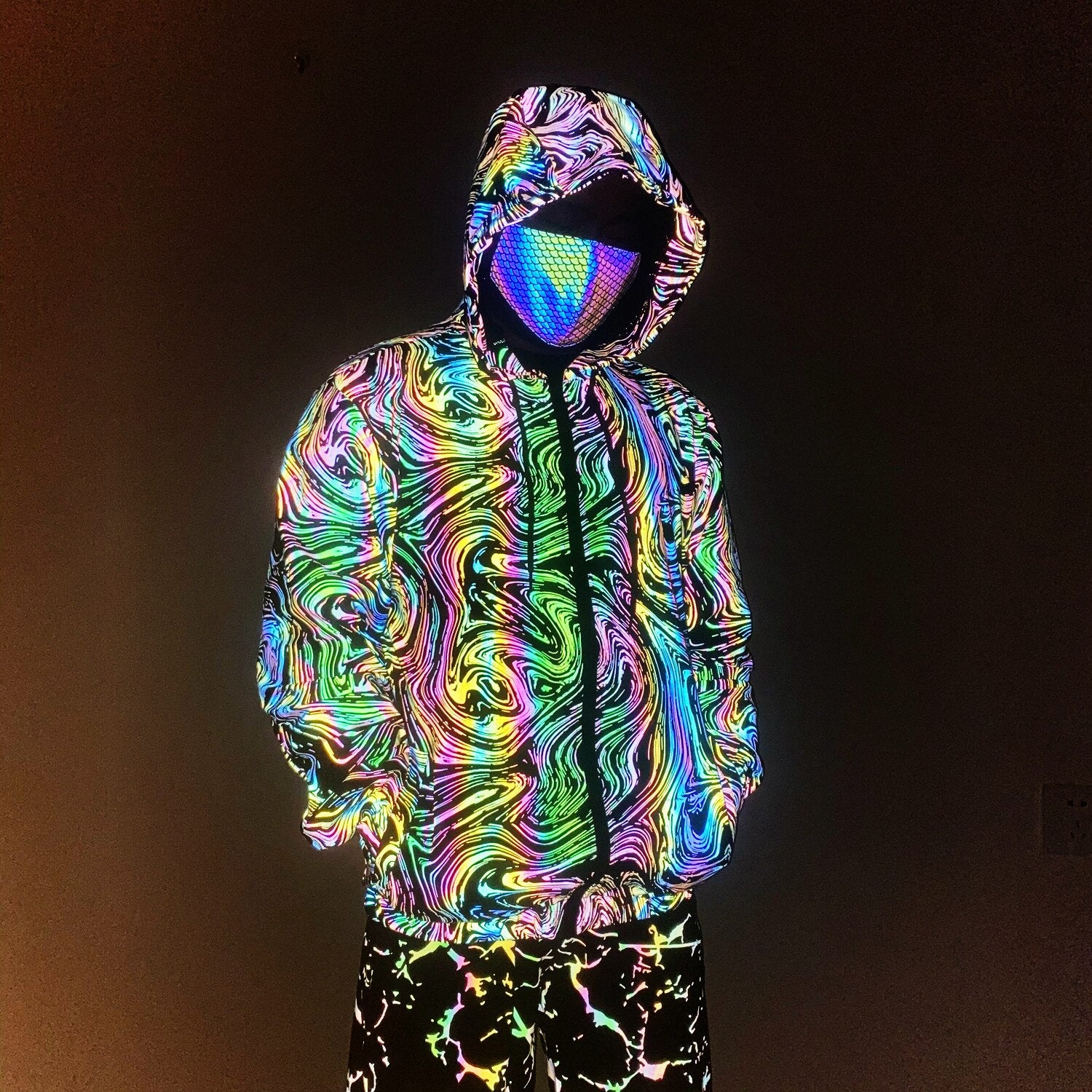 V2 Reflective Jacket Gray, XS - Streetwear Jackets - Slick Street