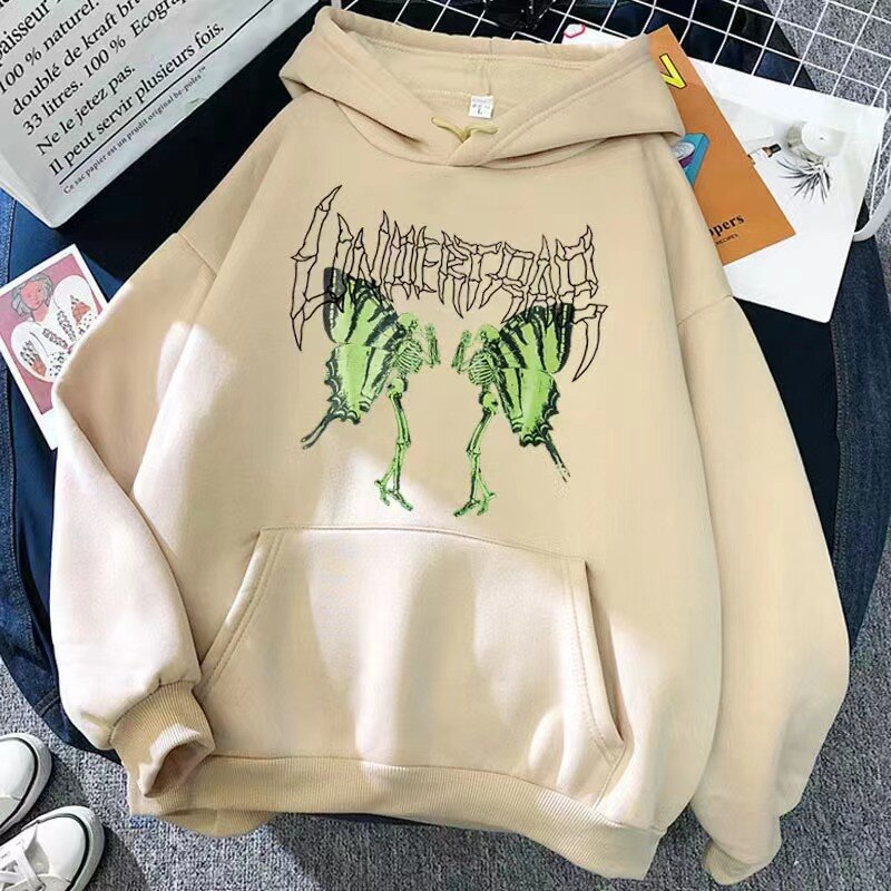 Monster X Hoodie Khaki, XS - Streetwear Hoodie - Slick Street