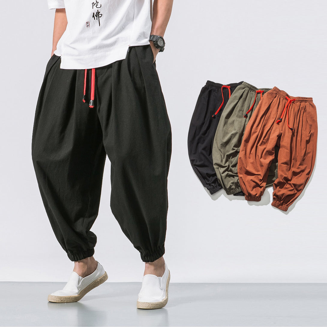 Red String Harem Pants ,  - Streetwear Pants - Slick Street