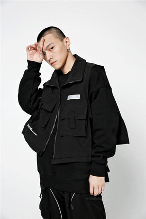 Black V1 Vest ,  - Streetwear Vest - Slick Street