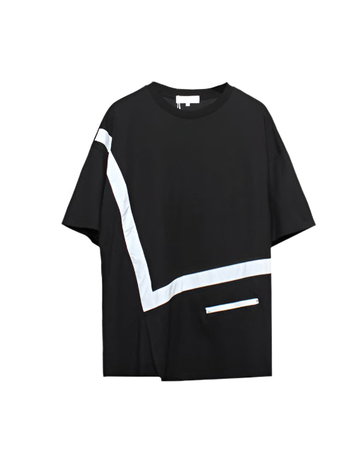 White Stripe Line T-Shirt ,  - Streetwear T-Shirt - Slick Street