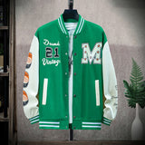 Dunk 21 Vintage Varsity Jacket Green, XS - Streetwear Jacket - Slick Street