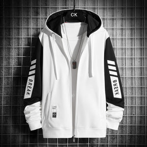 Break Raglan Sleeve Hoodie White, XS - Streetwear Hoodie - Slick Street