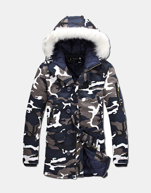 MA1 Camouflage Coat Blue, XS - Streetwear Jacket - Slick Street