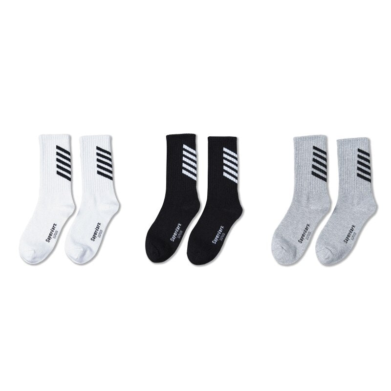 V1AZ Socks (3 PACK) white black gray, One Size - Streetwear Socks - Slick Street