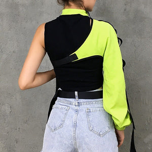 One Shoulder Top ,  - Streetwear Tops - Slick Street