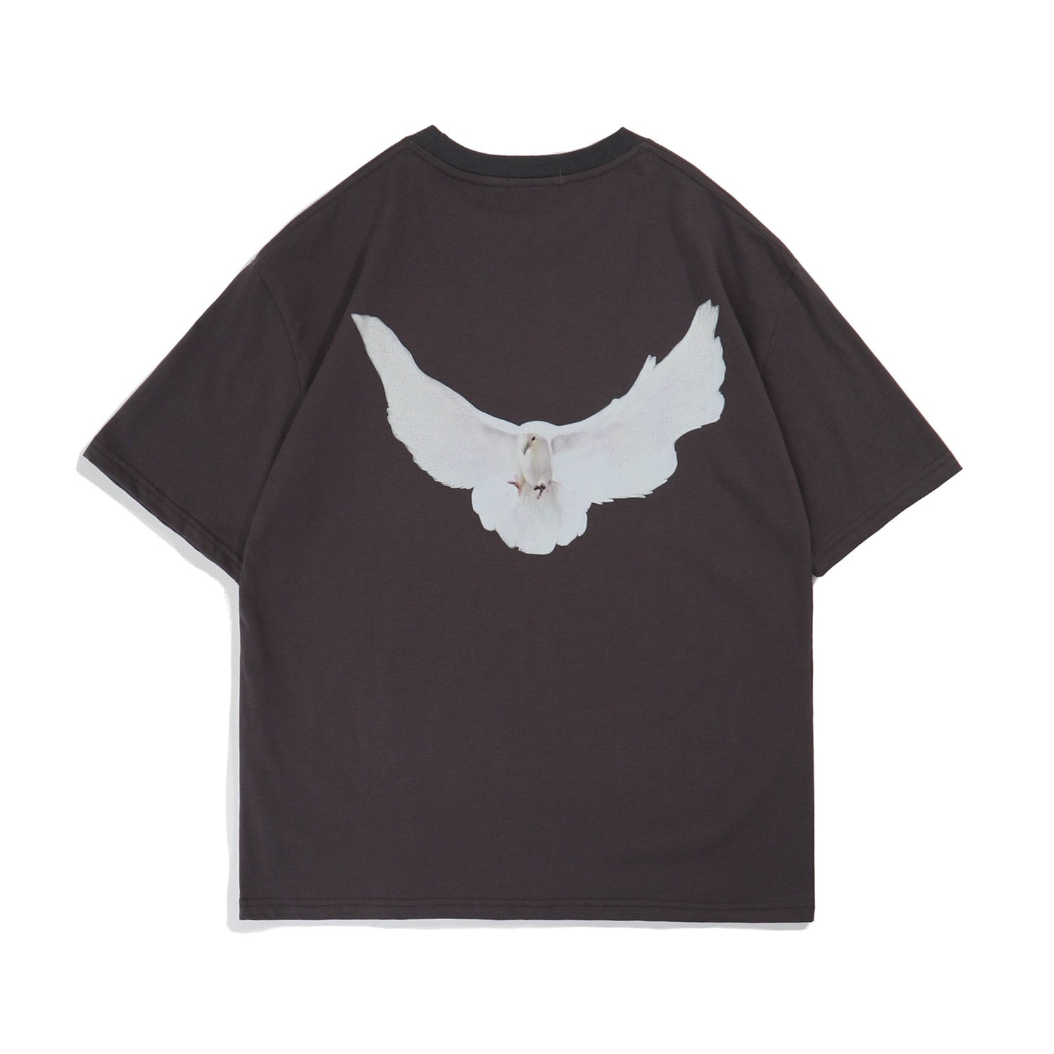 Peace Dove Crewneck T-Shirt Gray, XS - Streetwear T-Shirt - Slick Street
