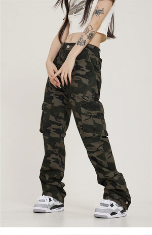 AM23 Straight Camo Cargo Pants ,  - Streetwear Cargo Pants - Slick Street