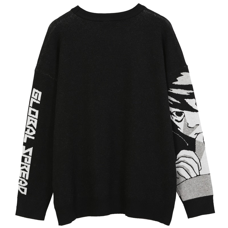 Vintage Japanese Anime Girl Knitted Sweater ,  - Streetwear Sweatshirt - Slick Street