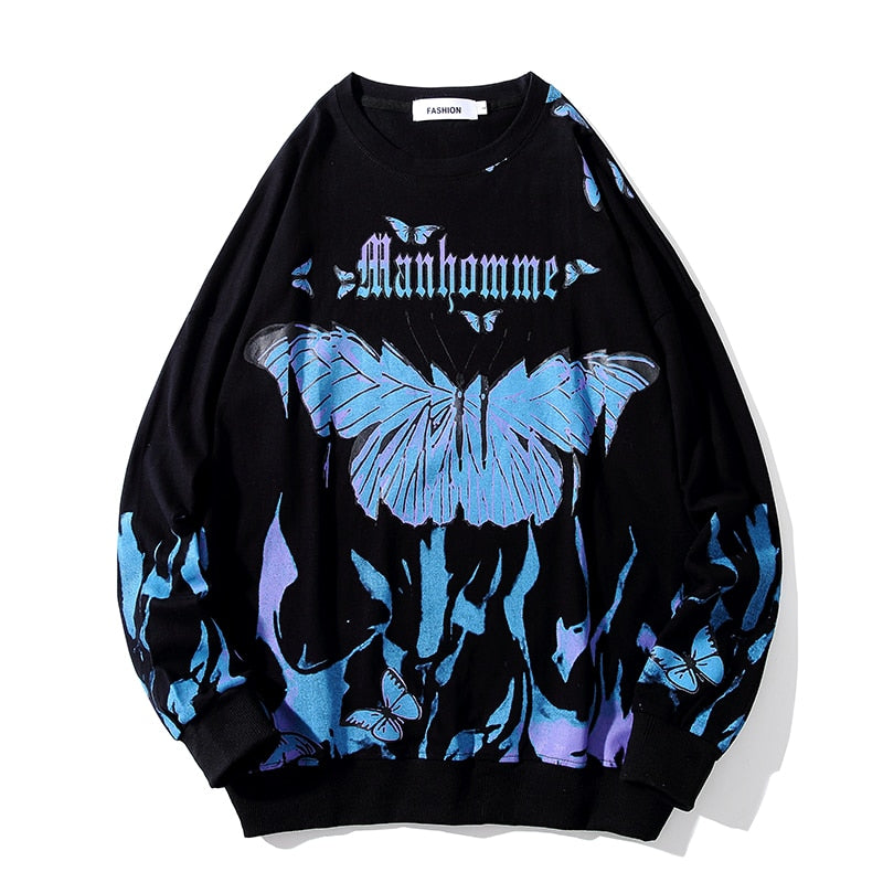 Orders blue flame sweatshirt