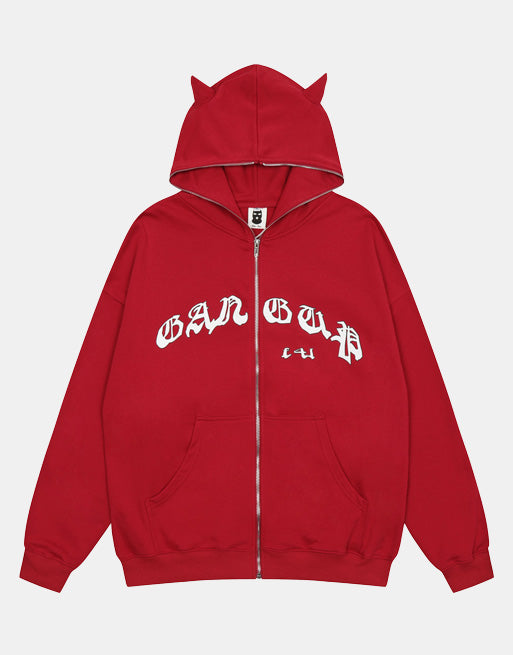 Cornet Devil Hoodie Red, XS - Streetwear Hoodie - Slick Street